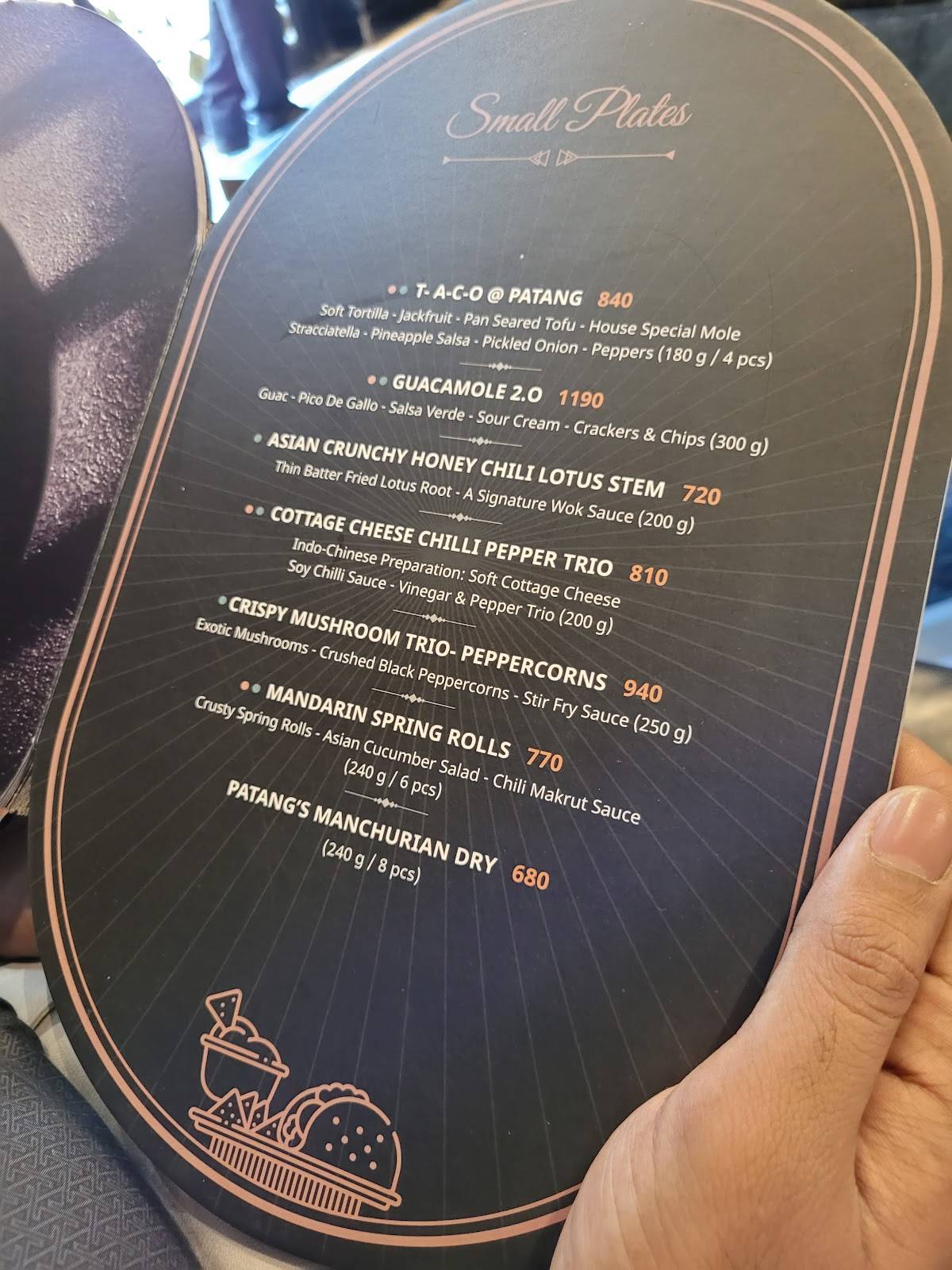 Patang Re-Evolve menu