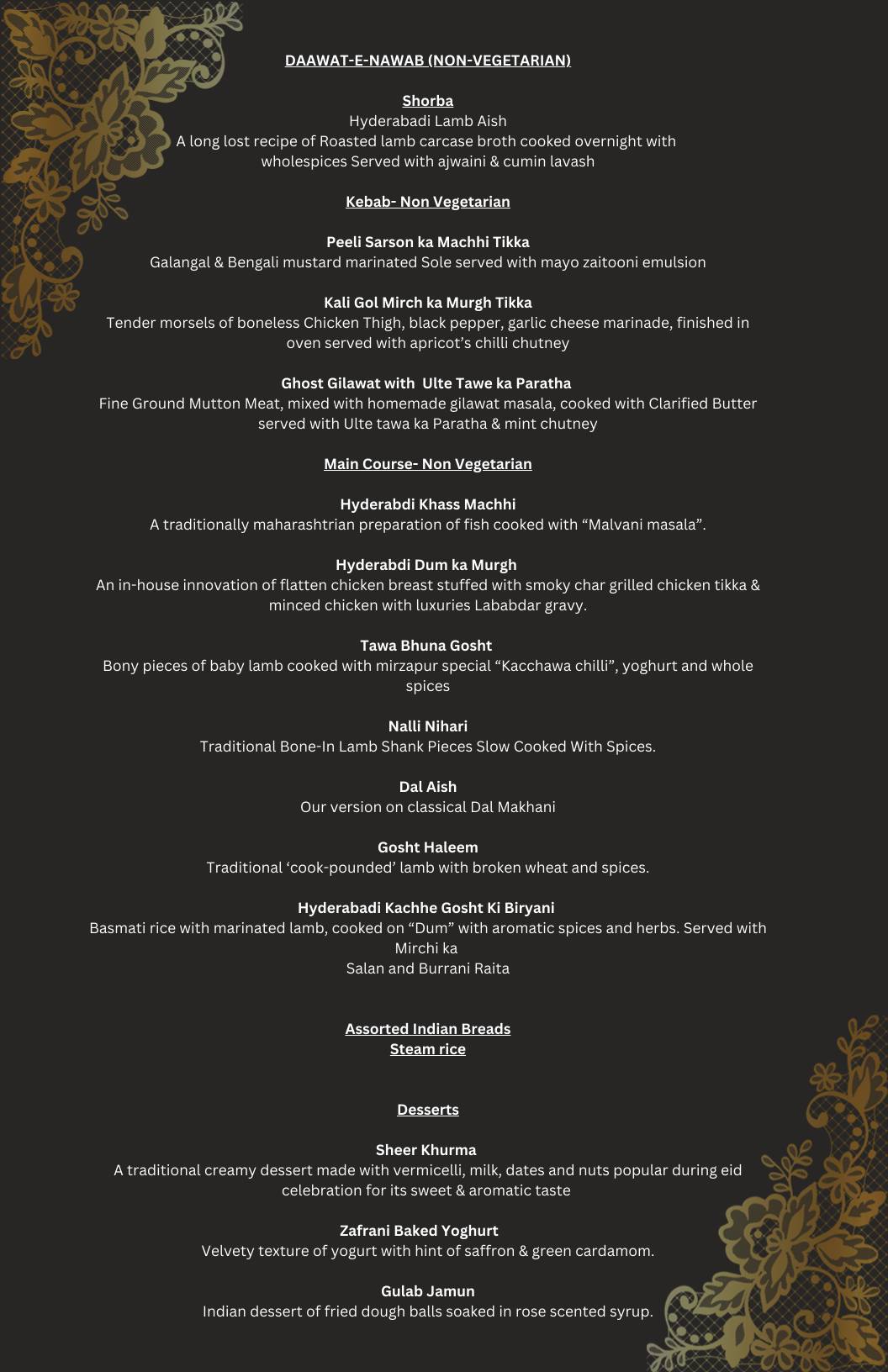 Aish - The Park menu