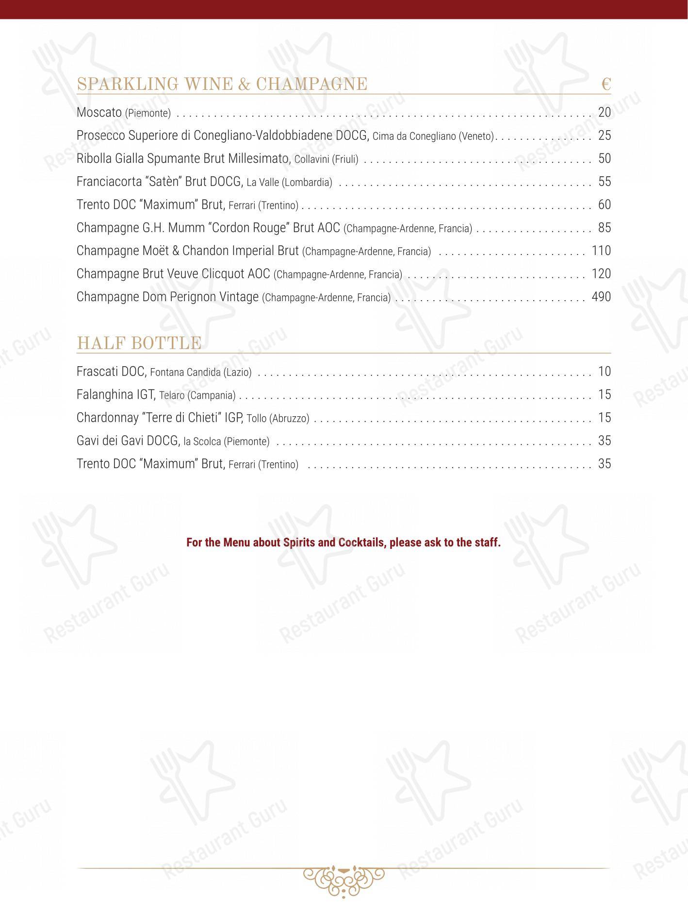 Al 34 in Roma - Menu