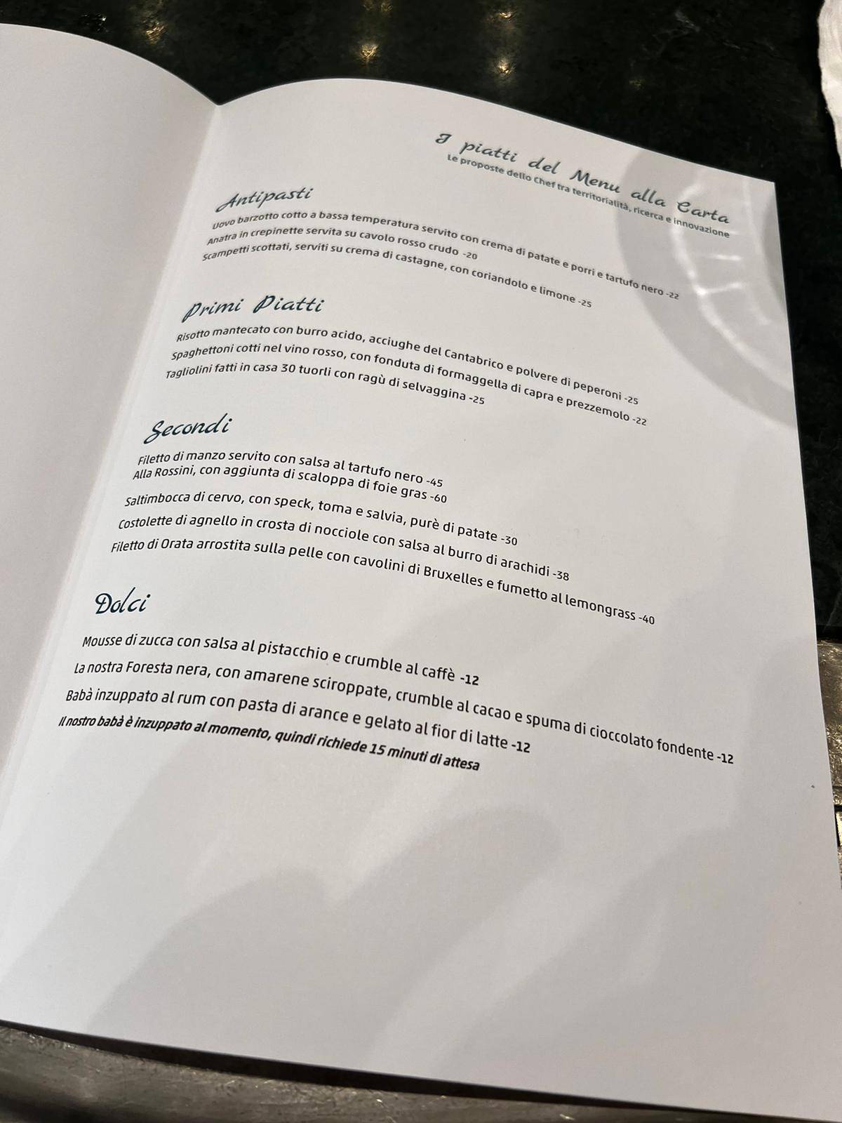 Menu di Al Borducan Romantic Restaurant 
