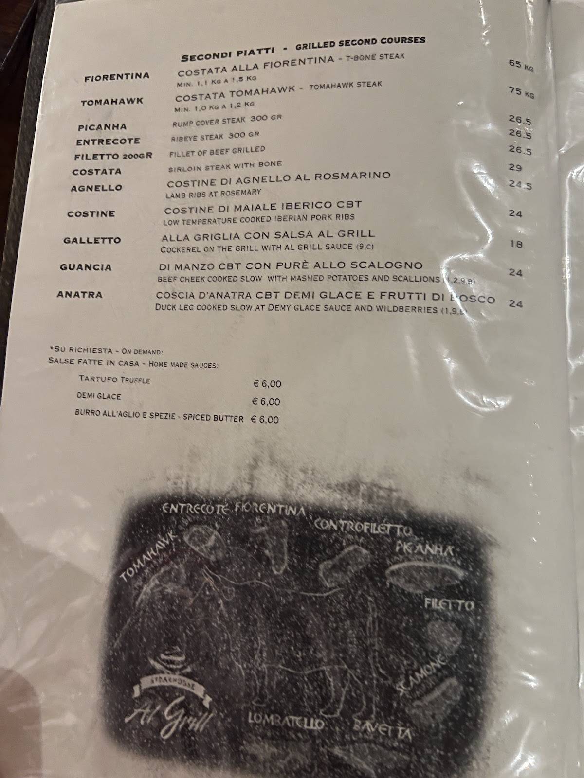 Menu di Al Grill 