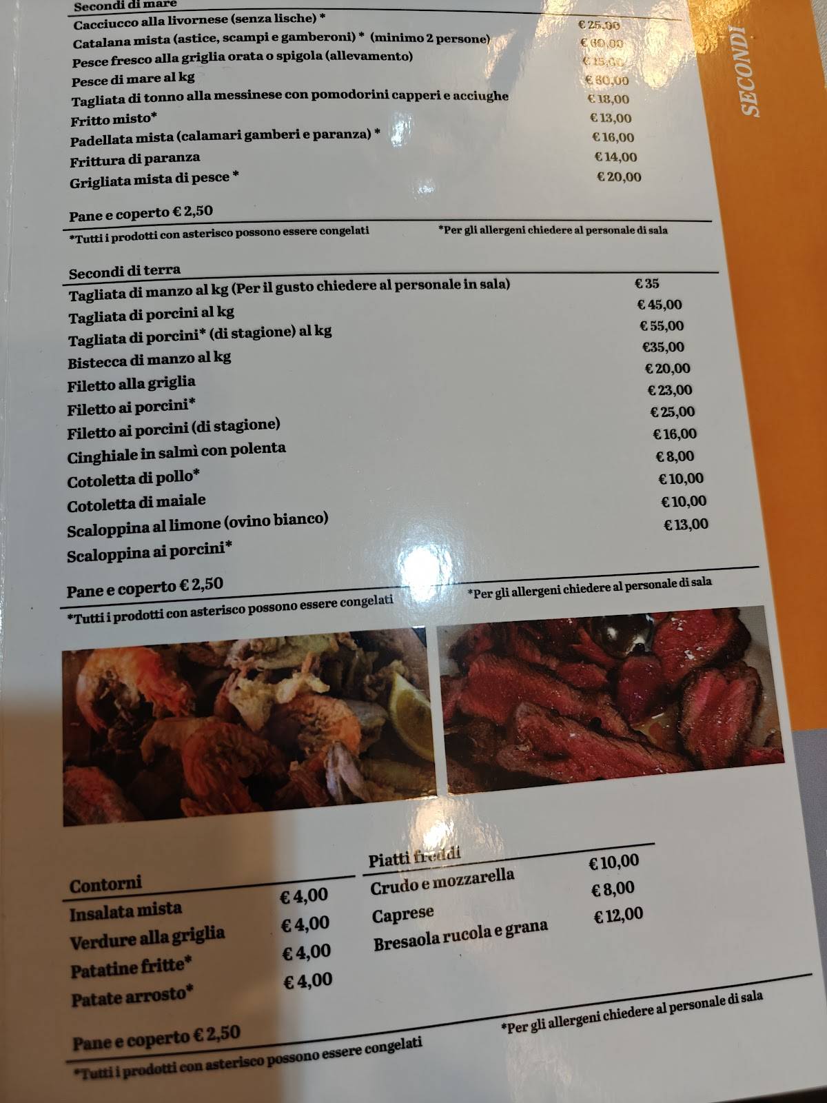 Menu di Ristorante pizzeria Al Piattello da Francesco 