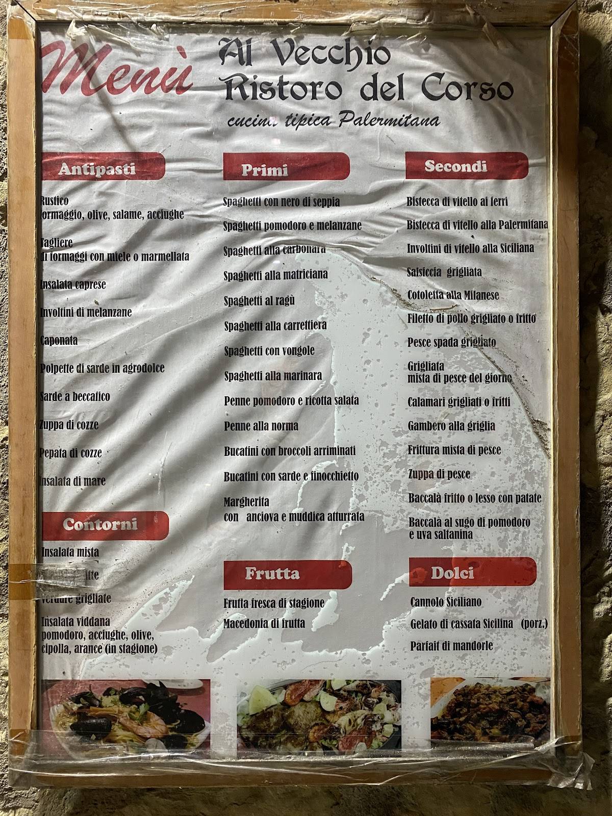 Menu di Al Vecchio Ristoro Del Corso 