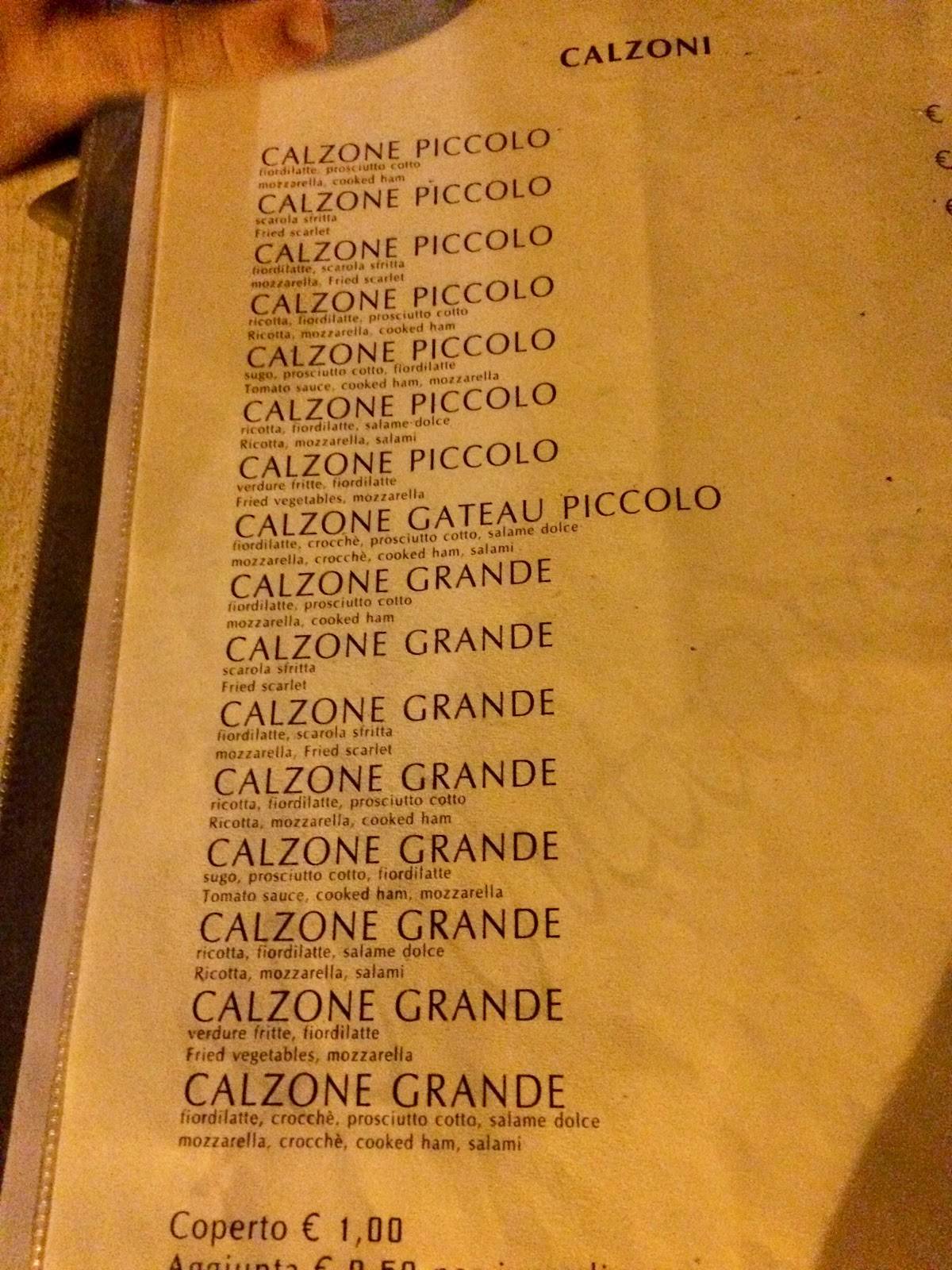 Menu di Al Vuttaro 