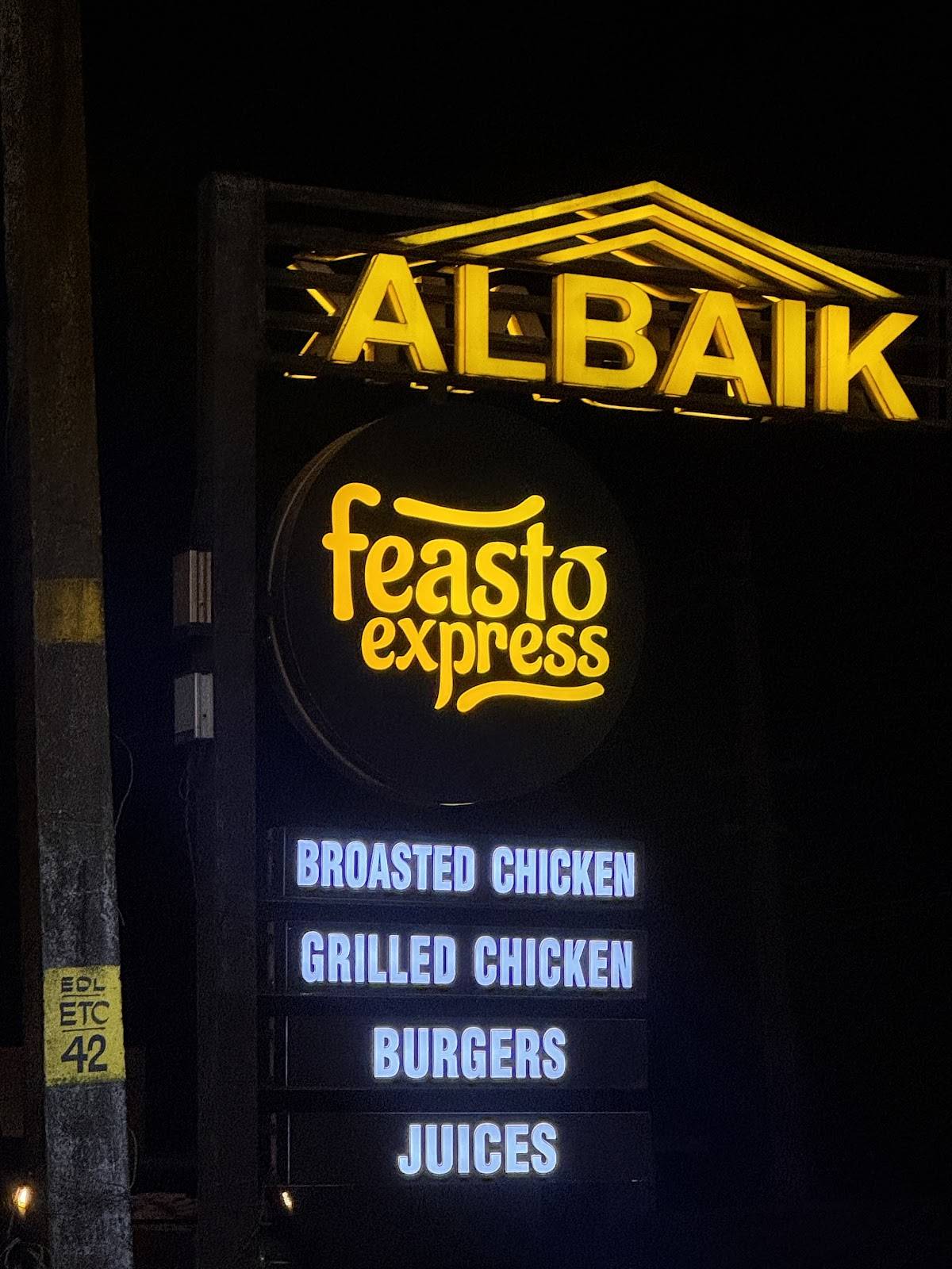 Albaik Feasto Express menu