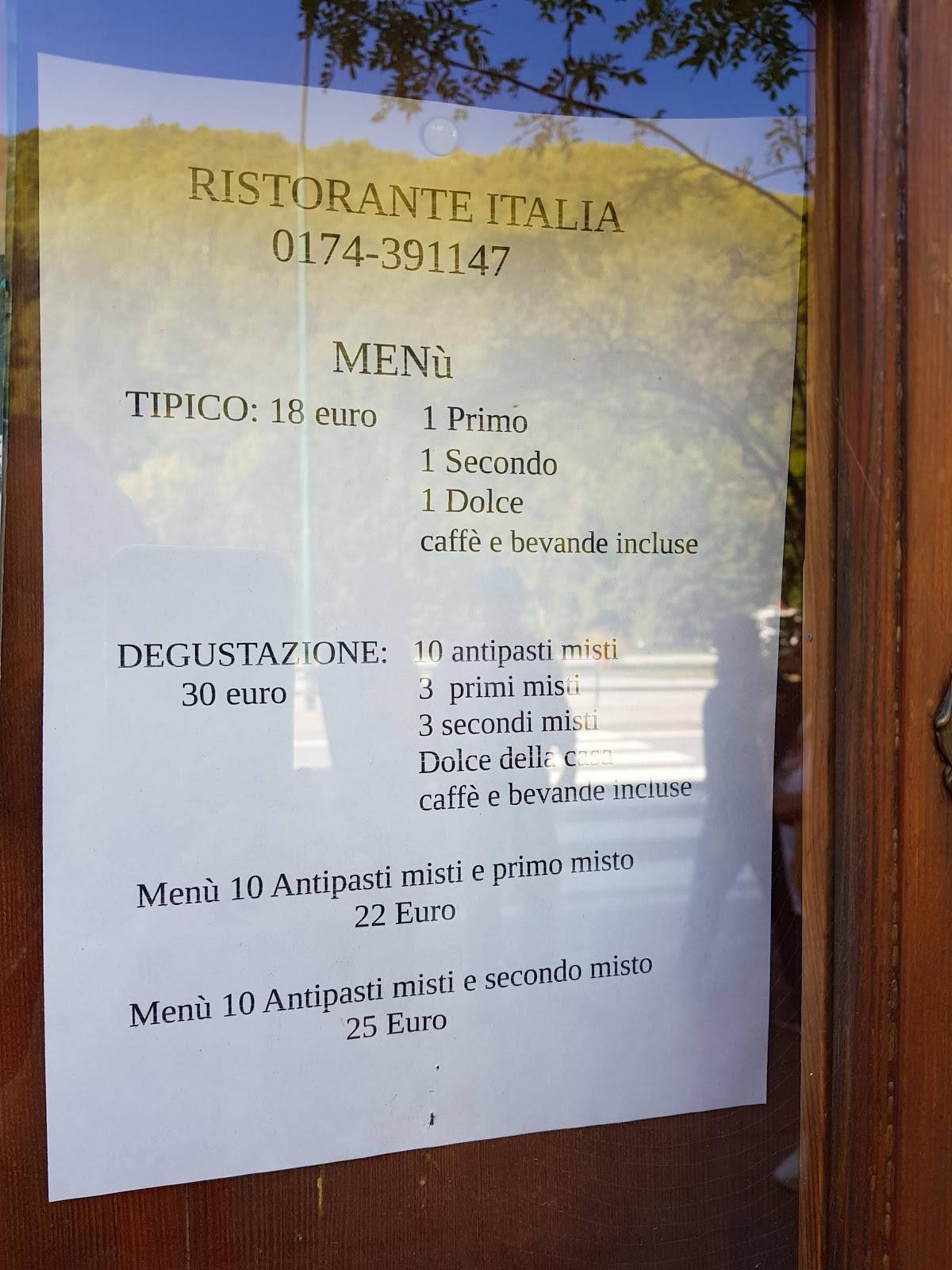 Menu di Albergo Italia 