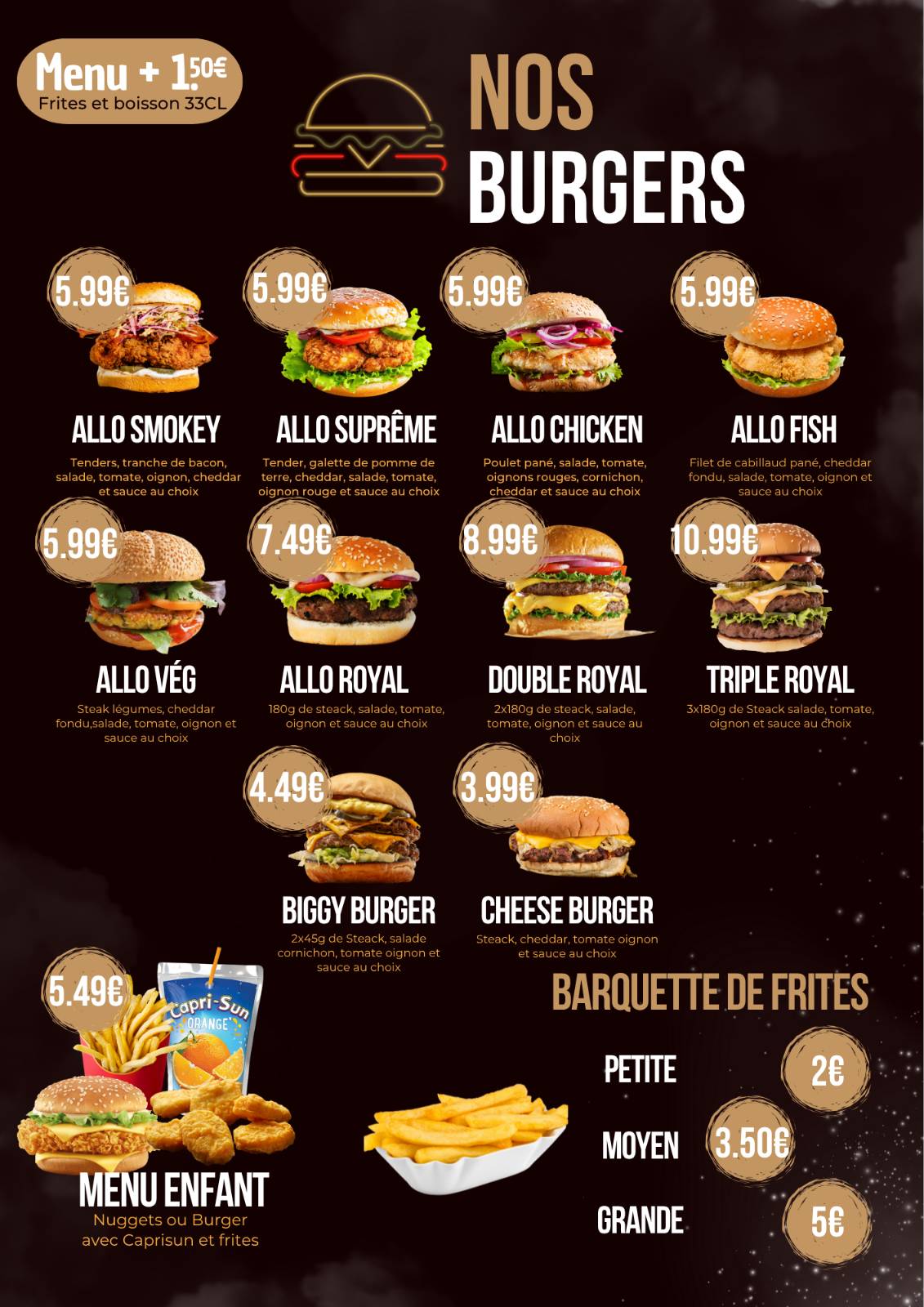 Menu de Allo Chicken