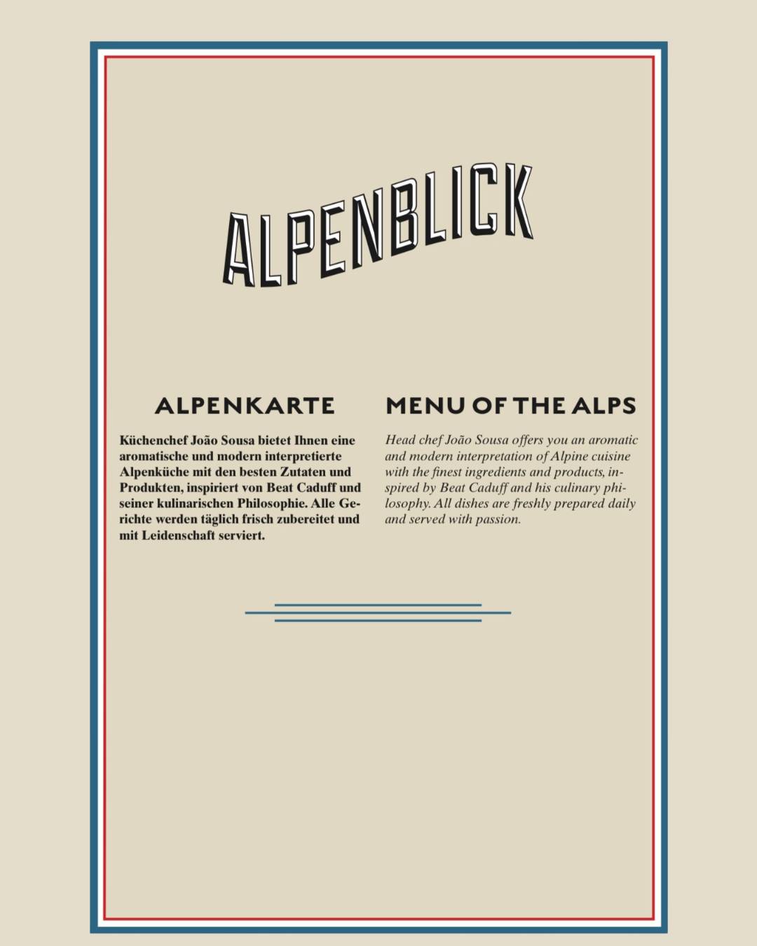 Menu di Alpenblick Bergrestaurant & Hotel