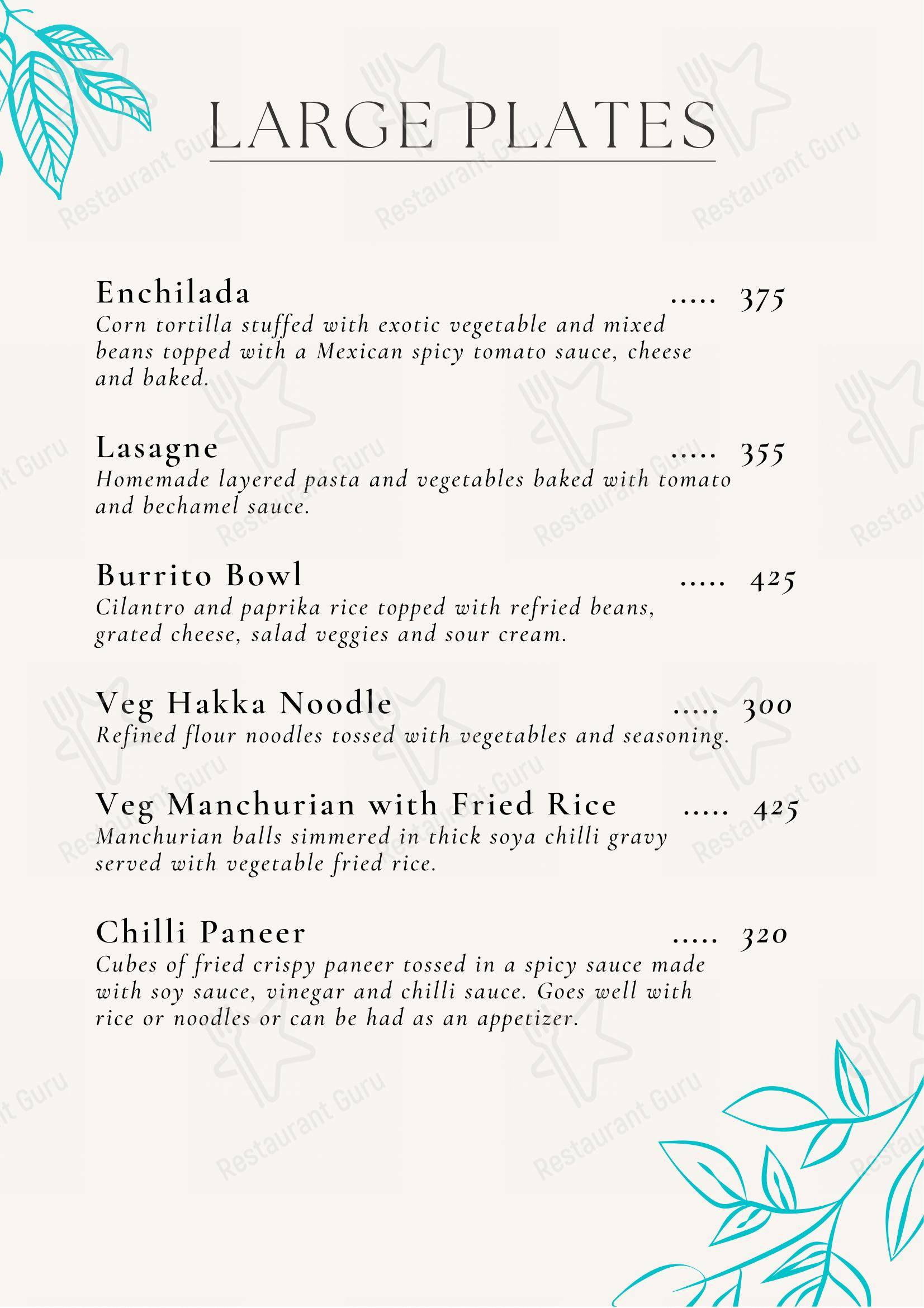 Menu for Ambar Fine Dine Restaurant in Alwar