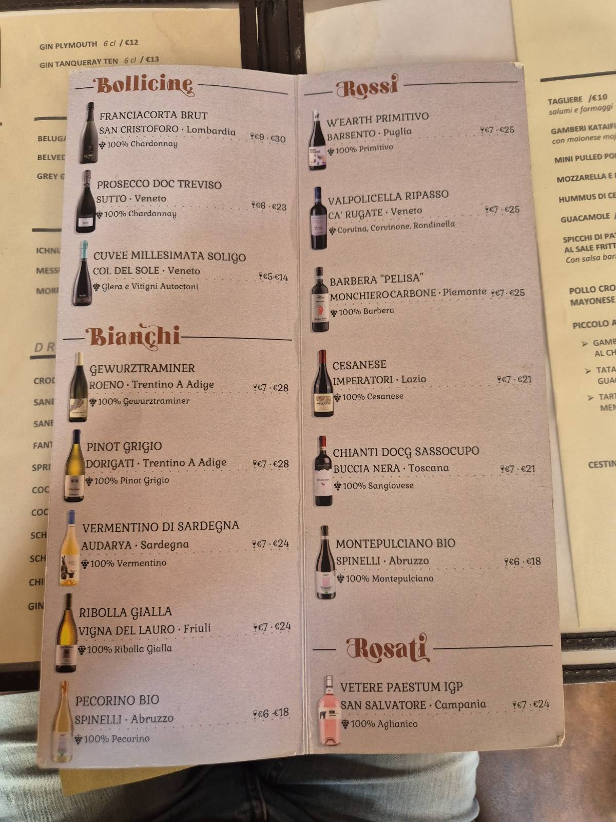 Menu di Angolo Sciarra 