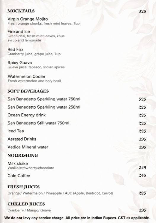 Anise - Courtyard by Marriott Agra menu