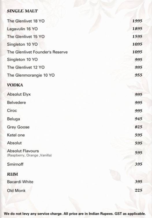Anise - Courtyard by Marriott Agra menu