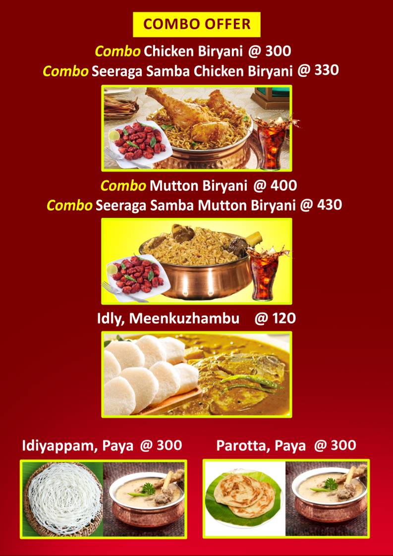 Annamithra menu