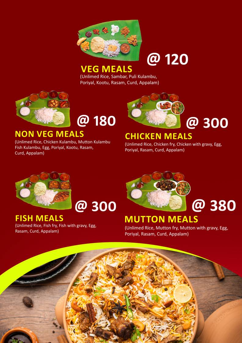 Annamithra menu