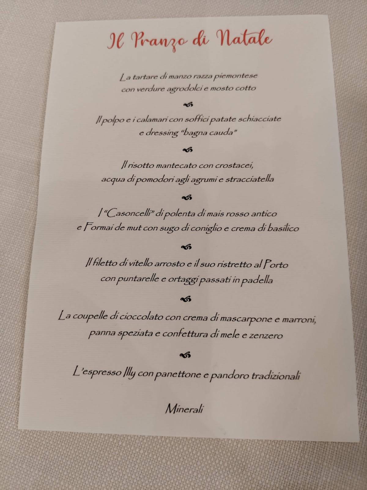 Menu di Antica Locanda Crotti Duemila 14 