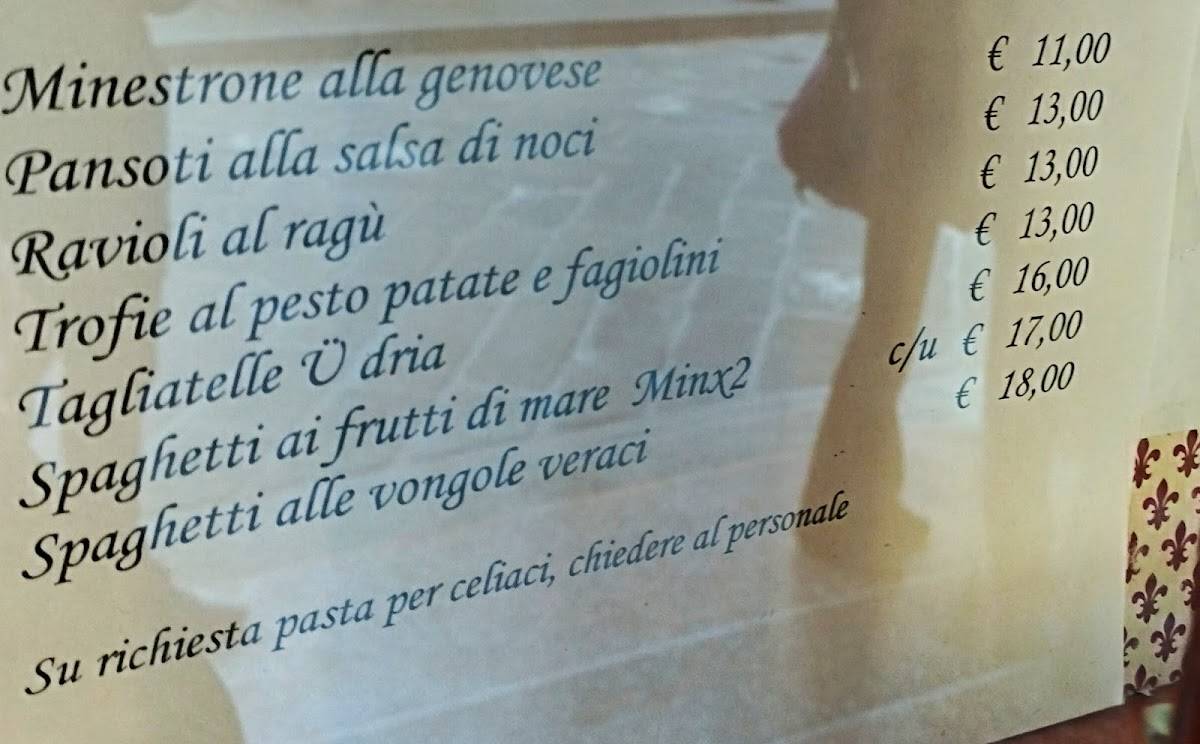 Menu di Antica Osteria Da Ü Dria 