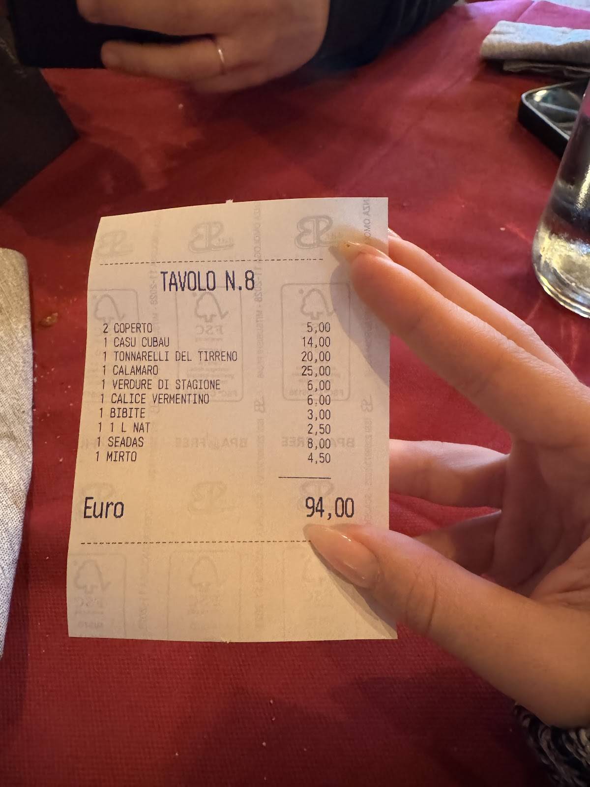 Menu di Antica Osteria sul Naviglio 