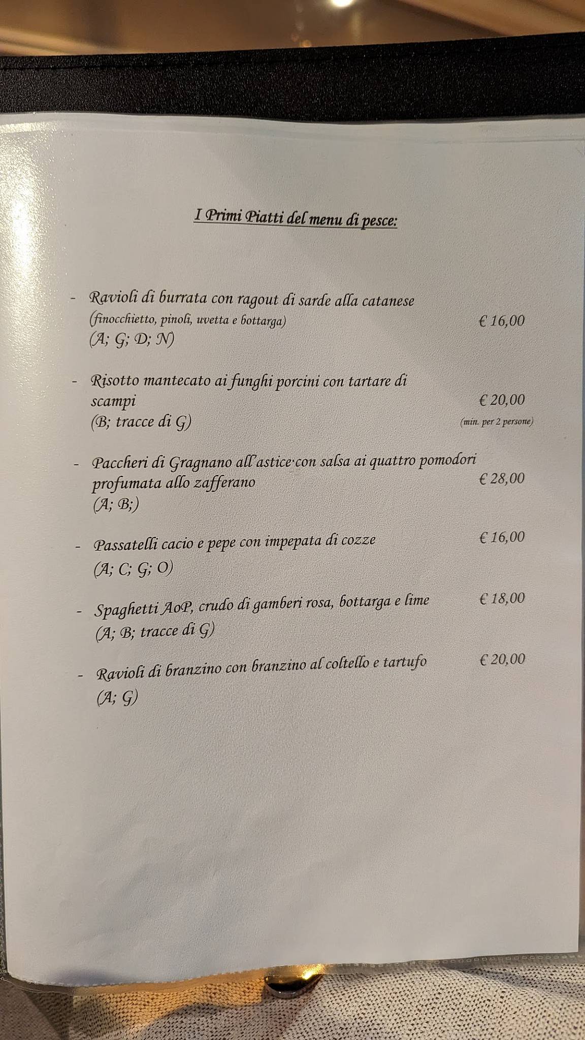 Menu di Antica Trattoria Max 