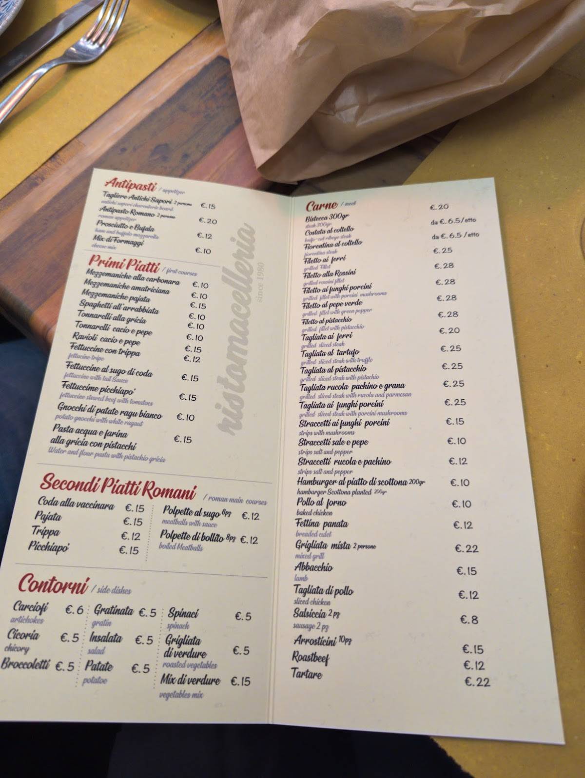 Menu di Antichi Sapori by Macelleria Squarcia 