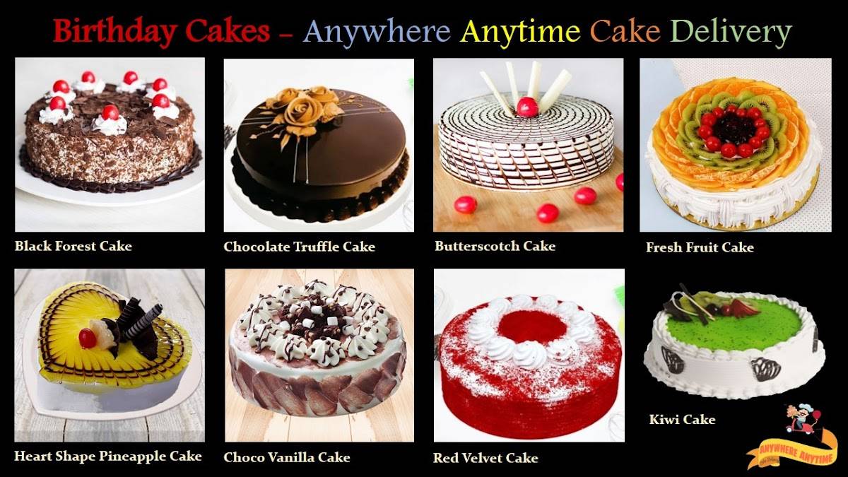 Anywhere Anytime Cake Delivery menu