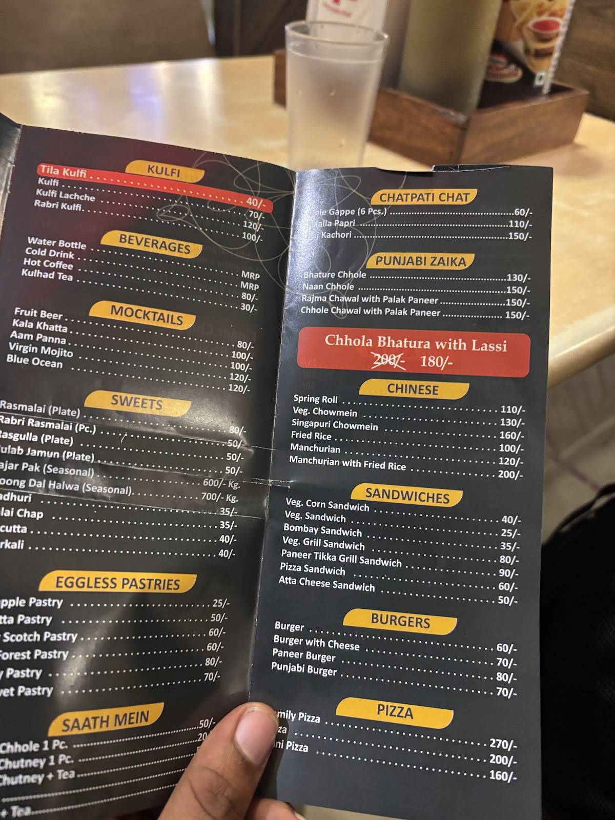 Apsara menu