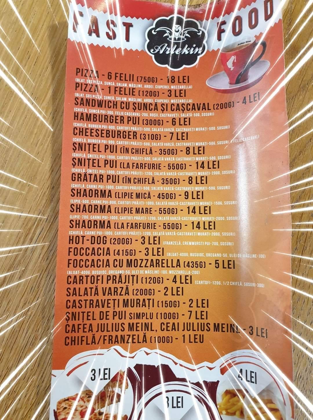 Menu de Arlekin