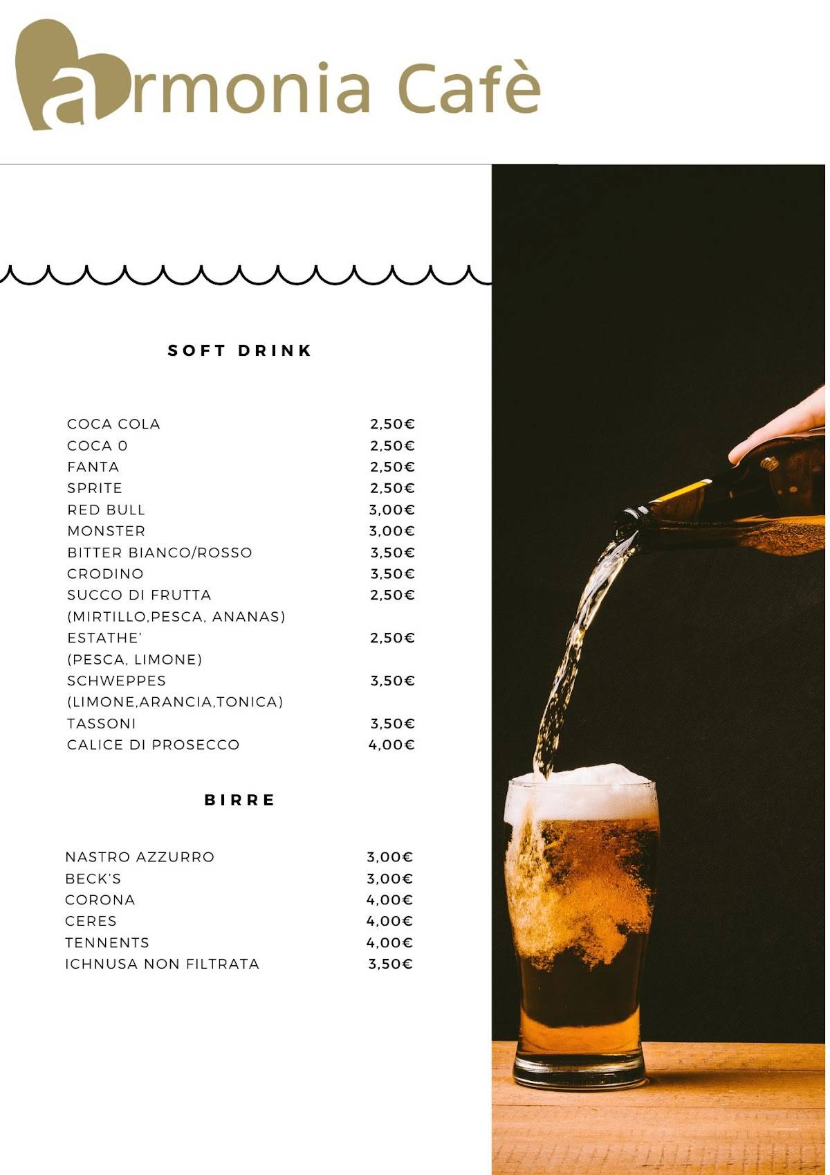 Menu di Armonia Cafè 