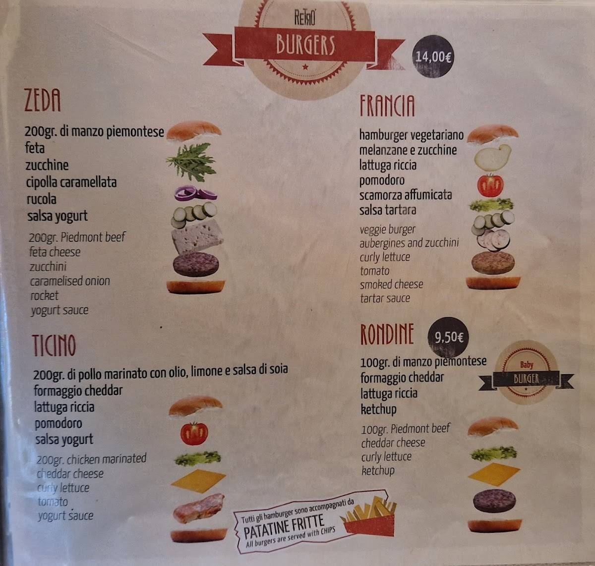 Menu di Retro' 