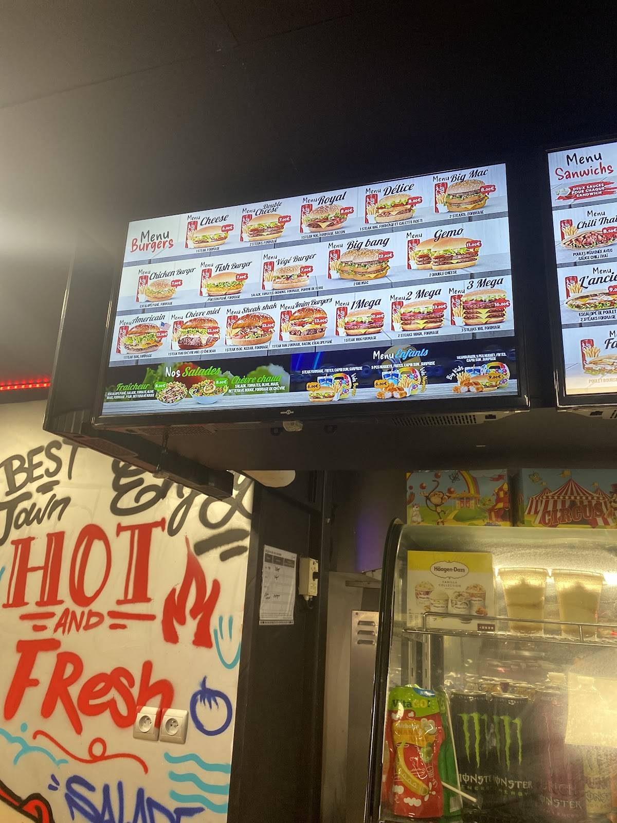 Menu de Snooker Food