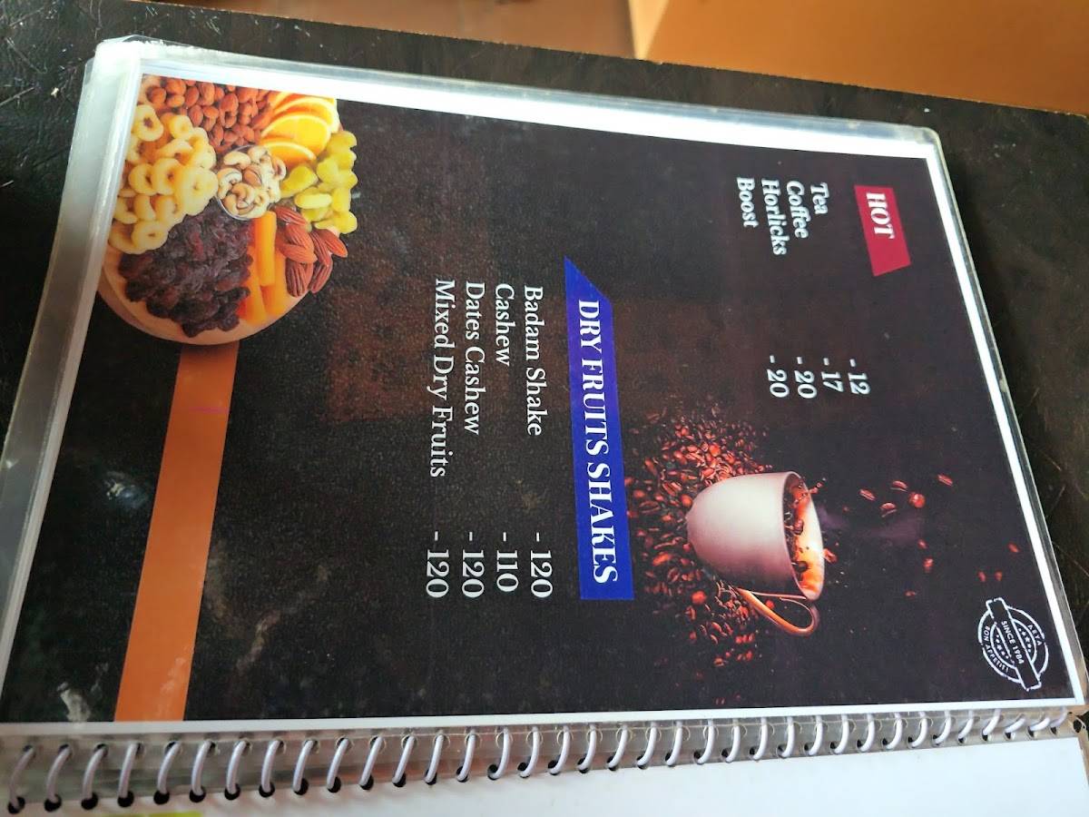 Arya Cake World menu