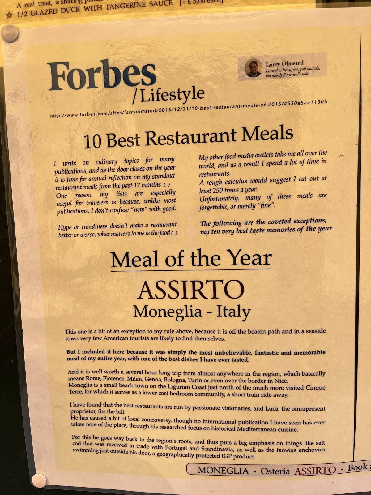 Menu di Assirto 