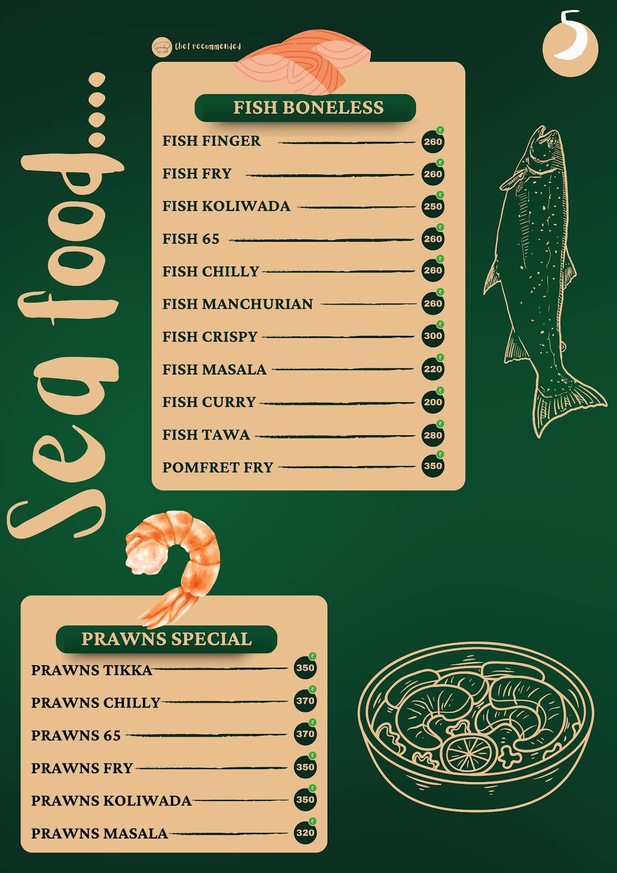 Saani Family Restaurant menu