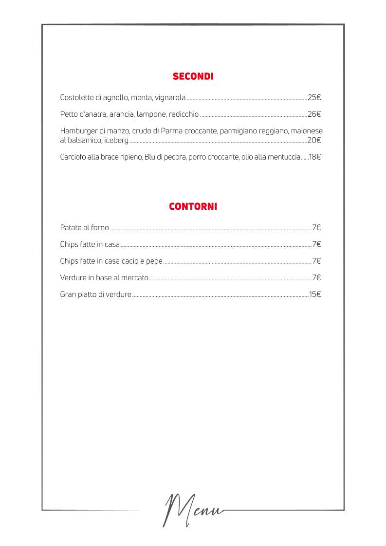 Menu di Aventina 
