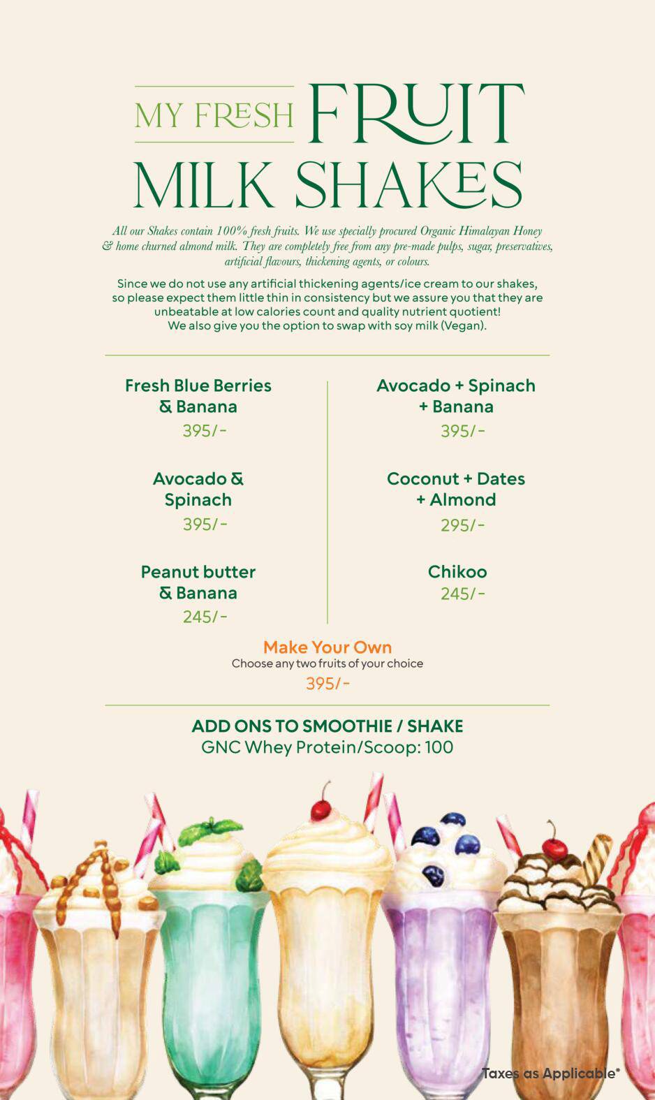MyFresh Kitchen & Cafe menu
