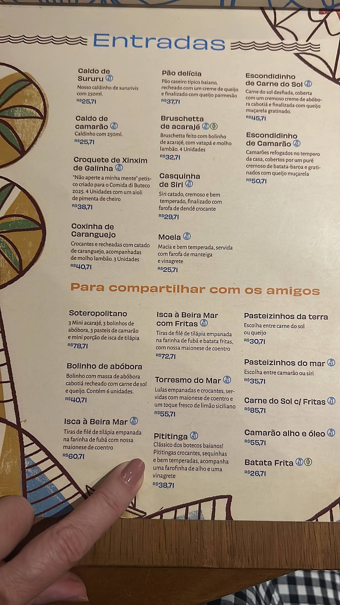 Ô BAHEA cardápio