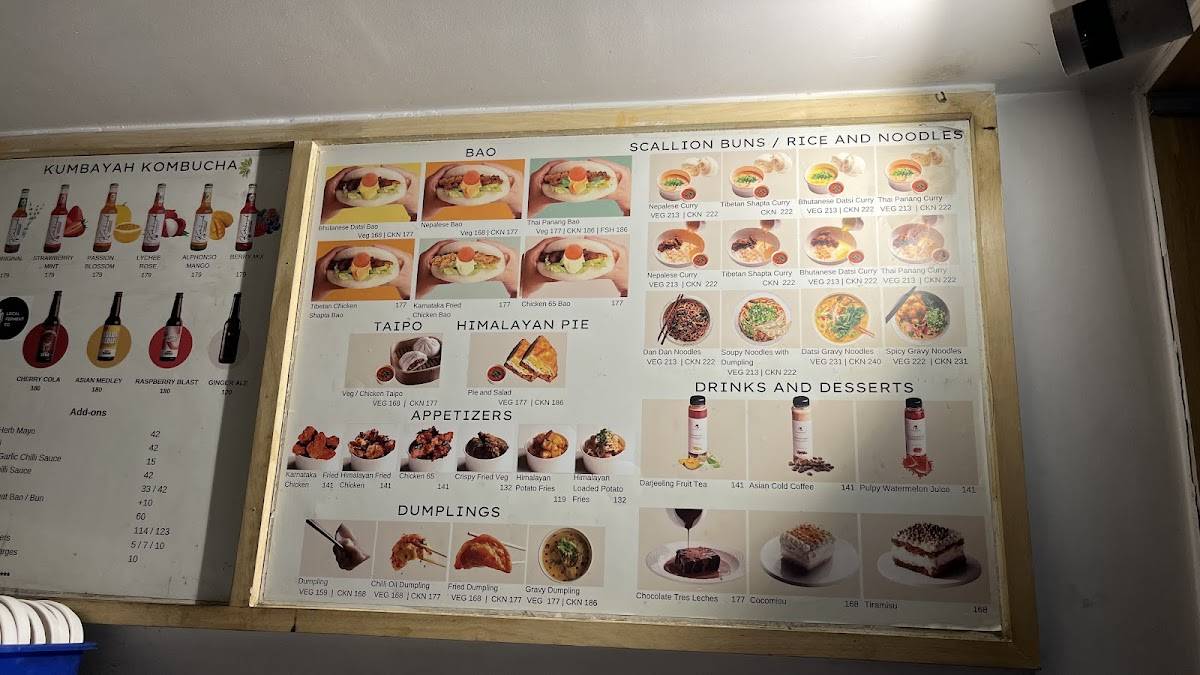 BAO BANGALORE menu