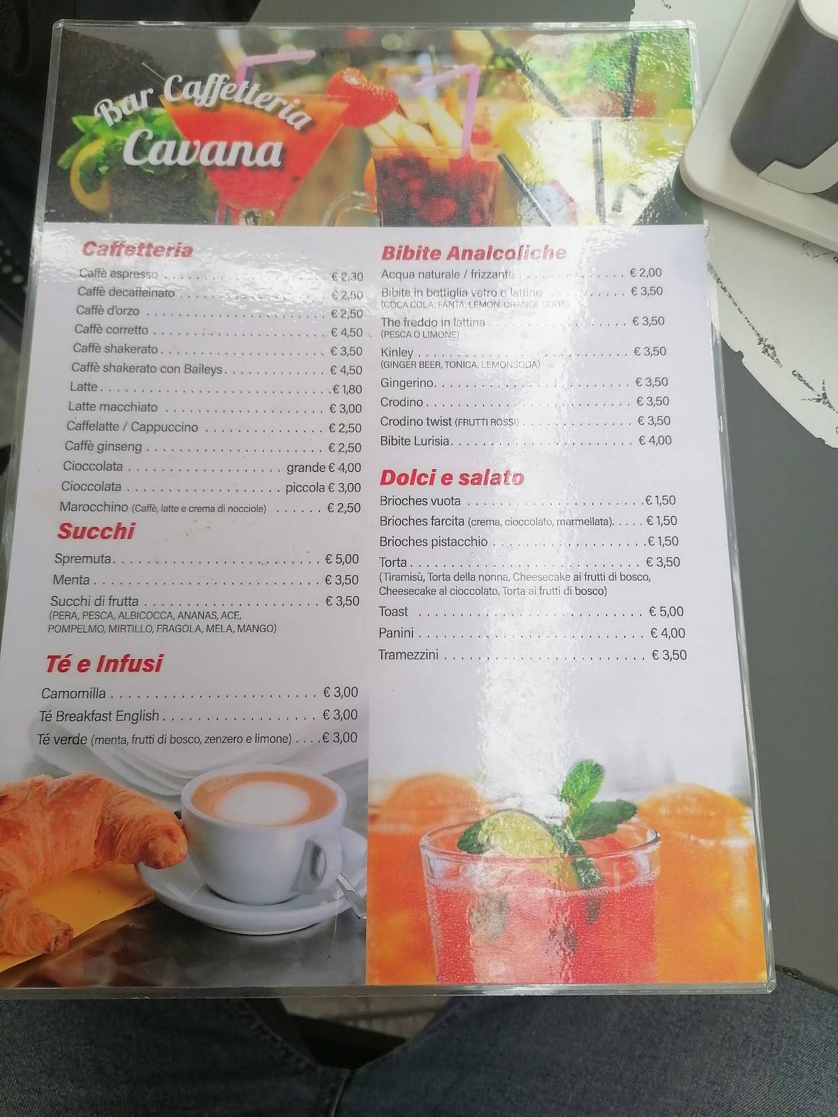 Menu di BAR CAVANA 