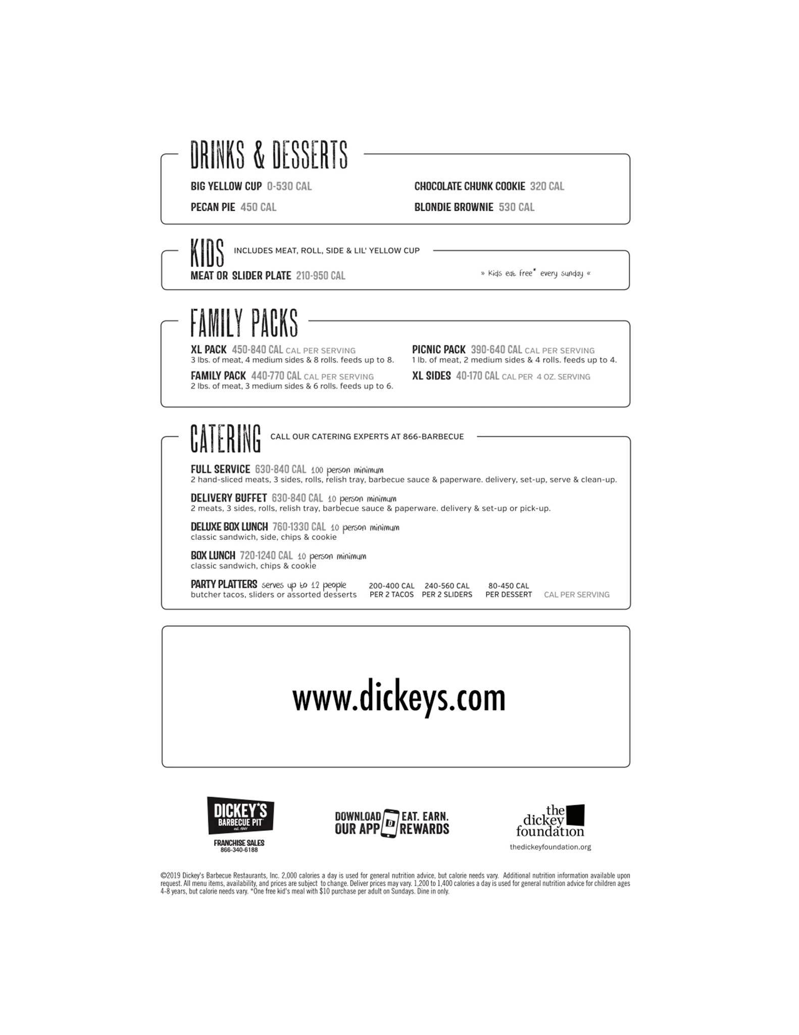 Menu at Dickey s Barbecue Pit Clovis Herndon Ave