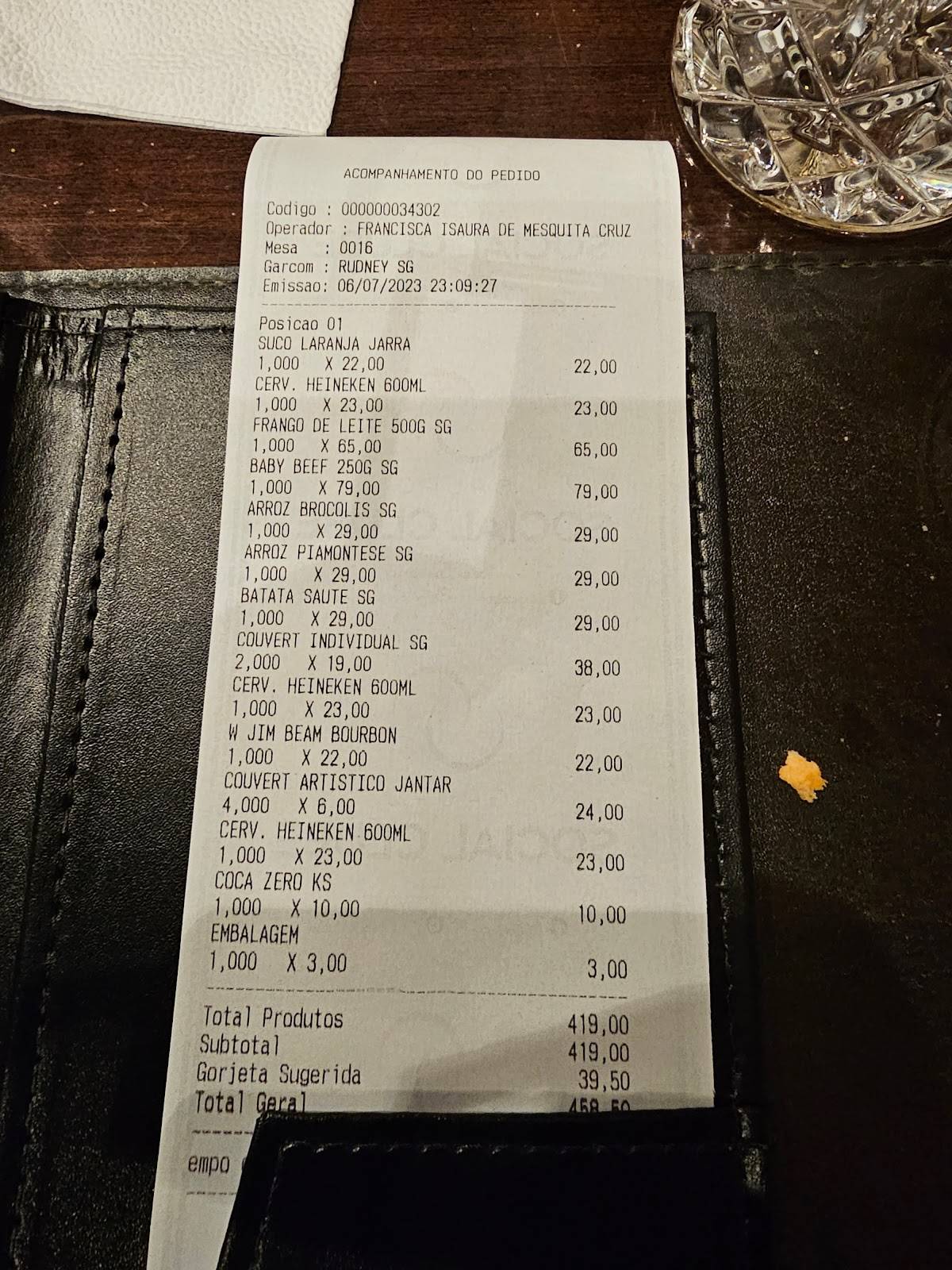 Santa Grelha cardápio