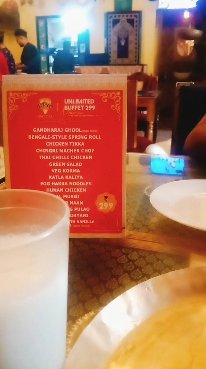 BONG PIZZA PAIKPARA menu