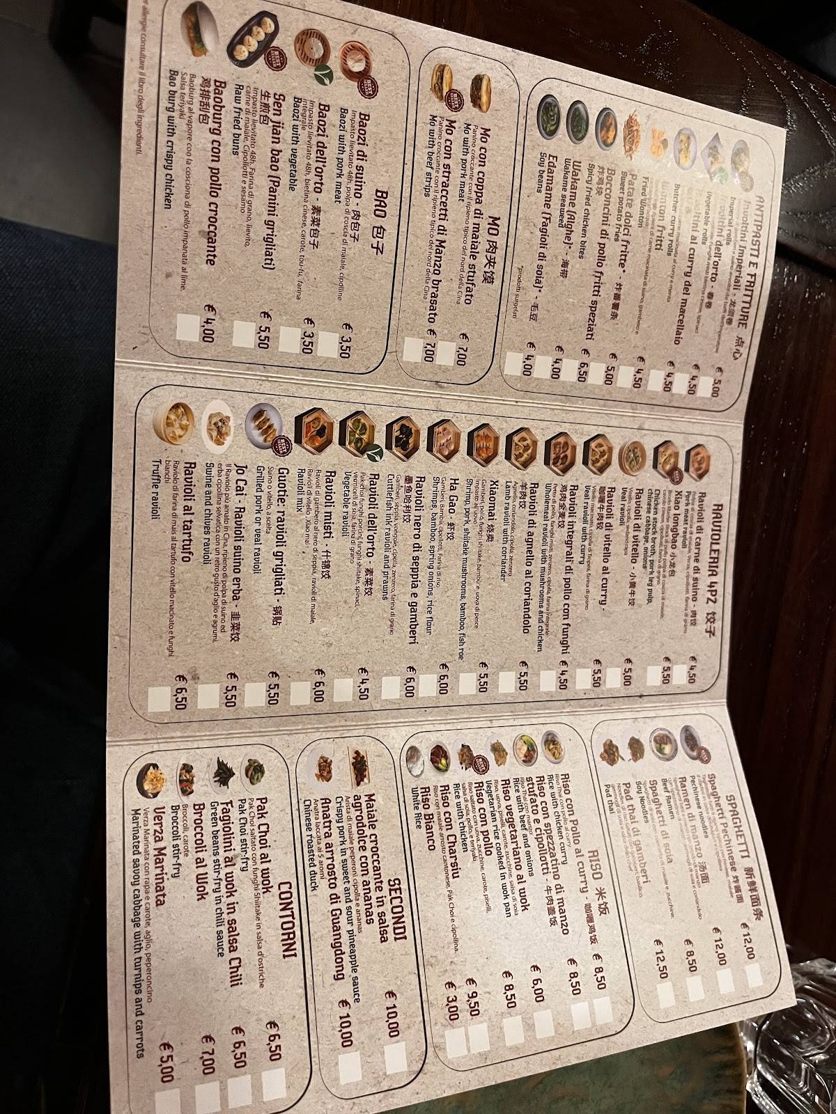 Menu di Bababao Appia 