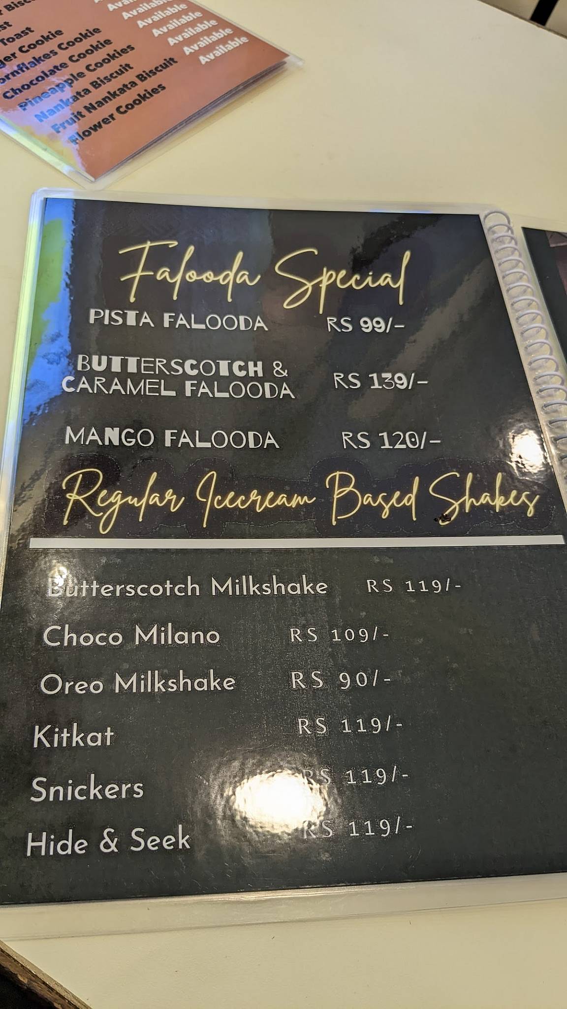 Babaji Cold Drinks menu