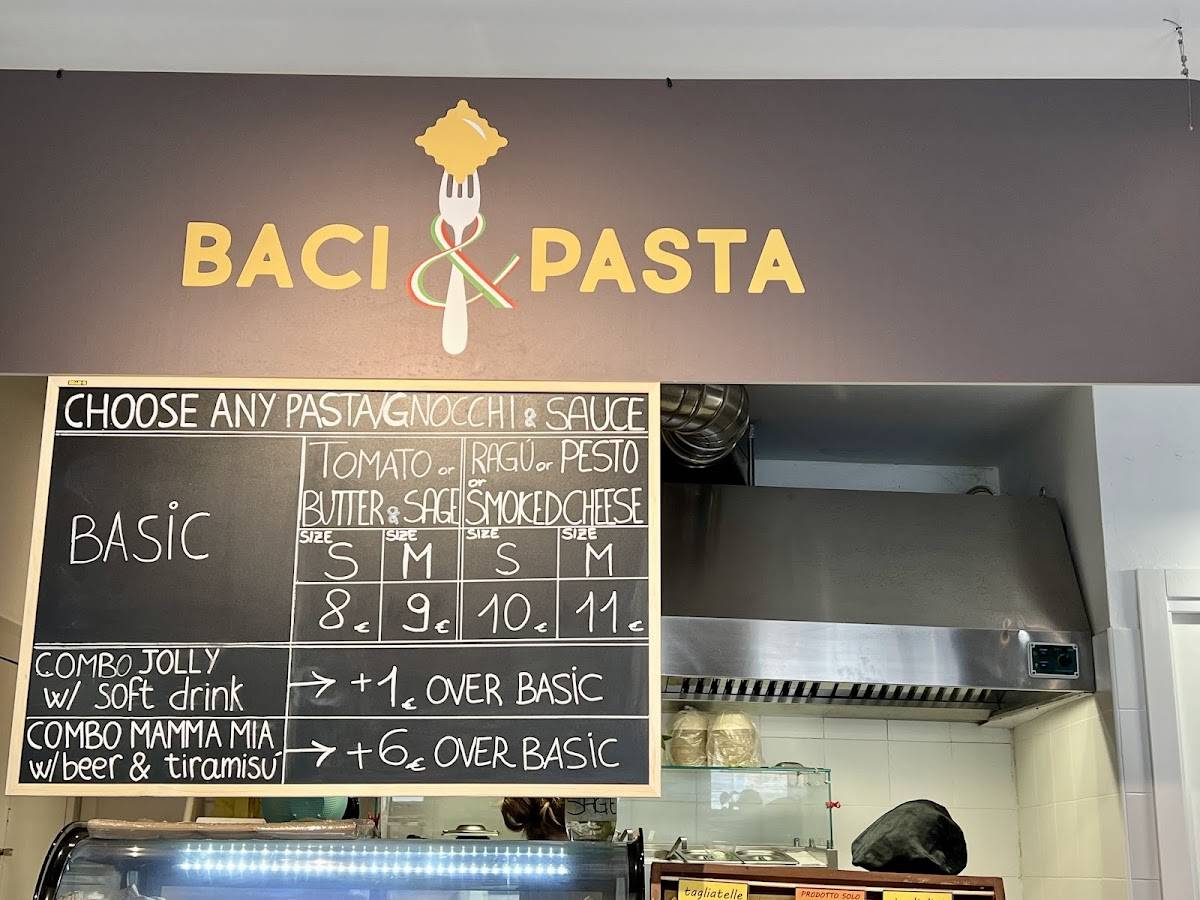 Menu di Baci & Pasta 