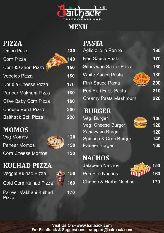 Baithack - Thane menu