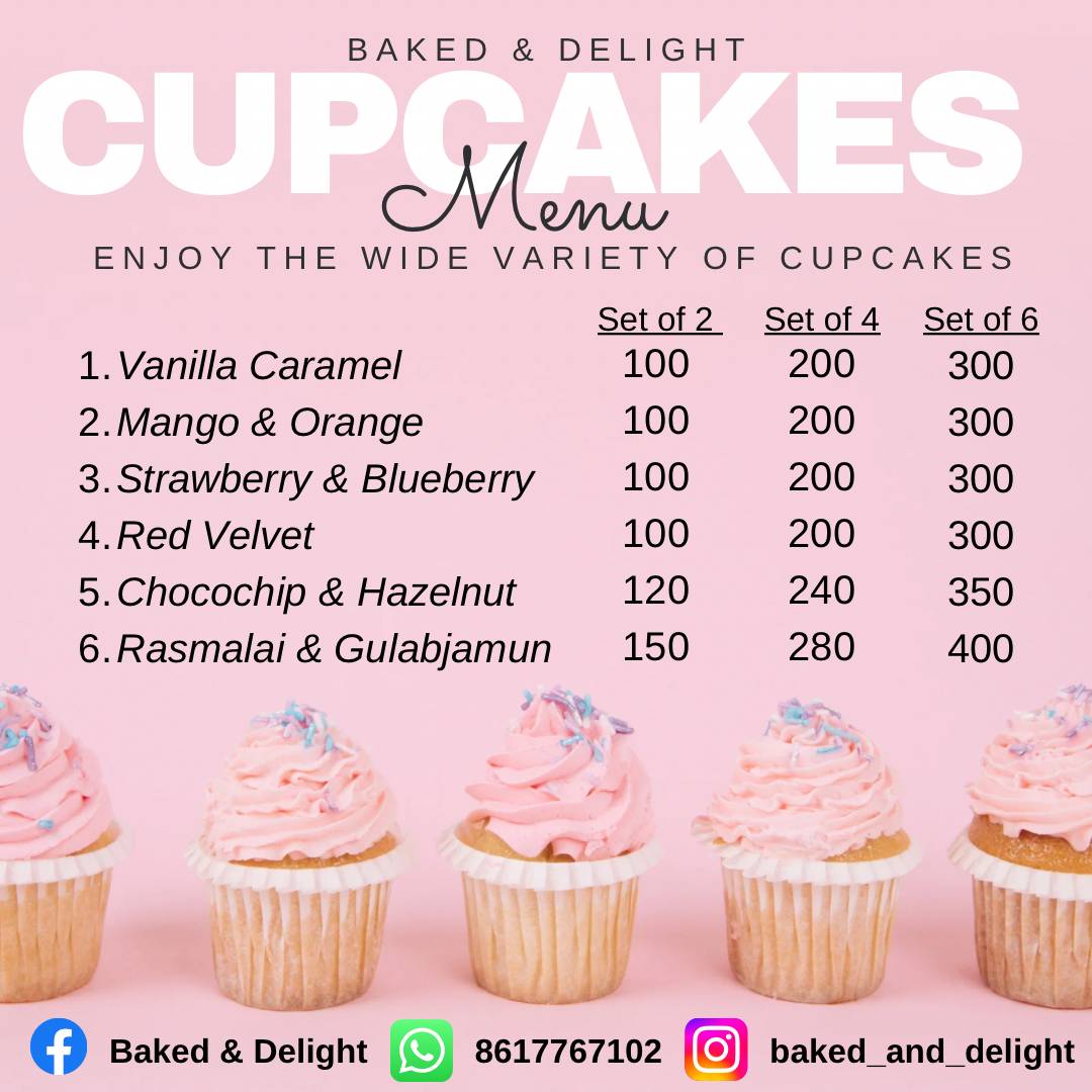 Baked & Delight menu