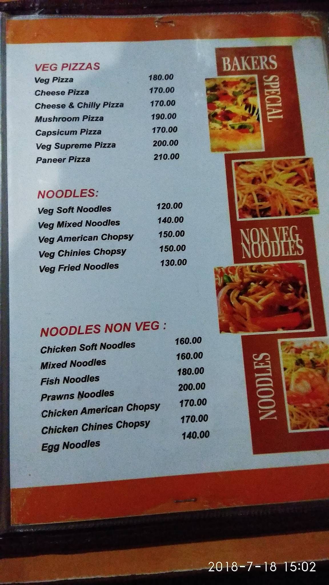 Menu at THE HOT BREADS, Ballari