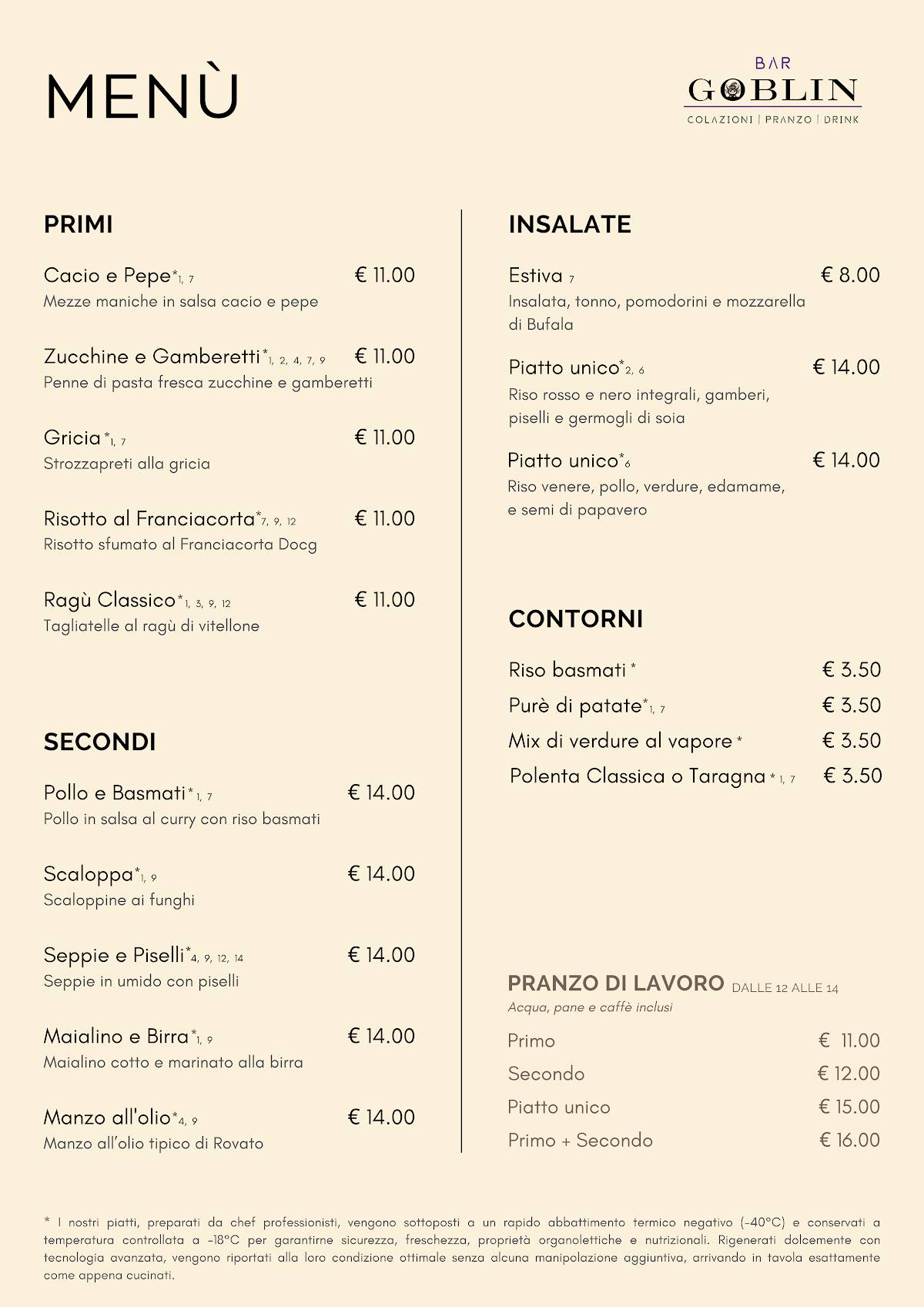 Menu di Bar Goblin 