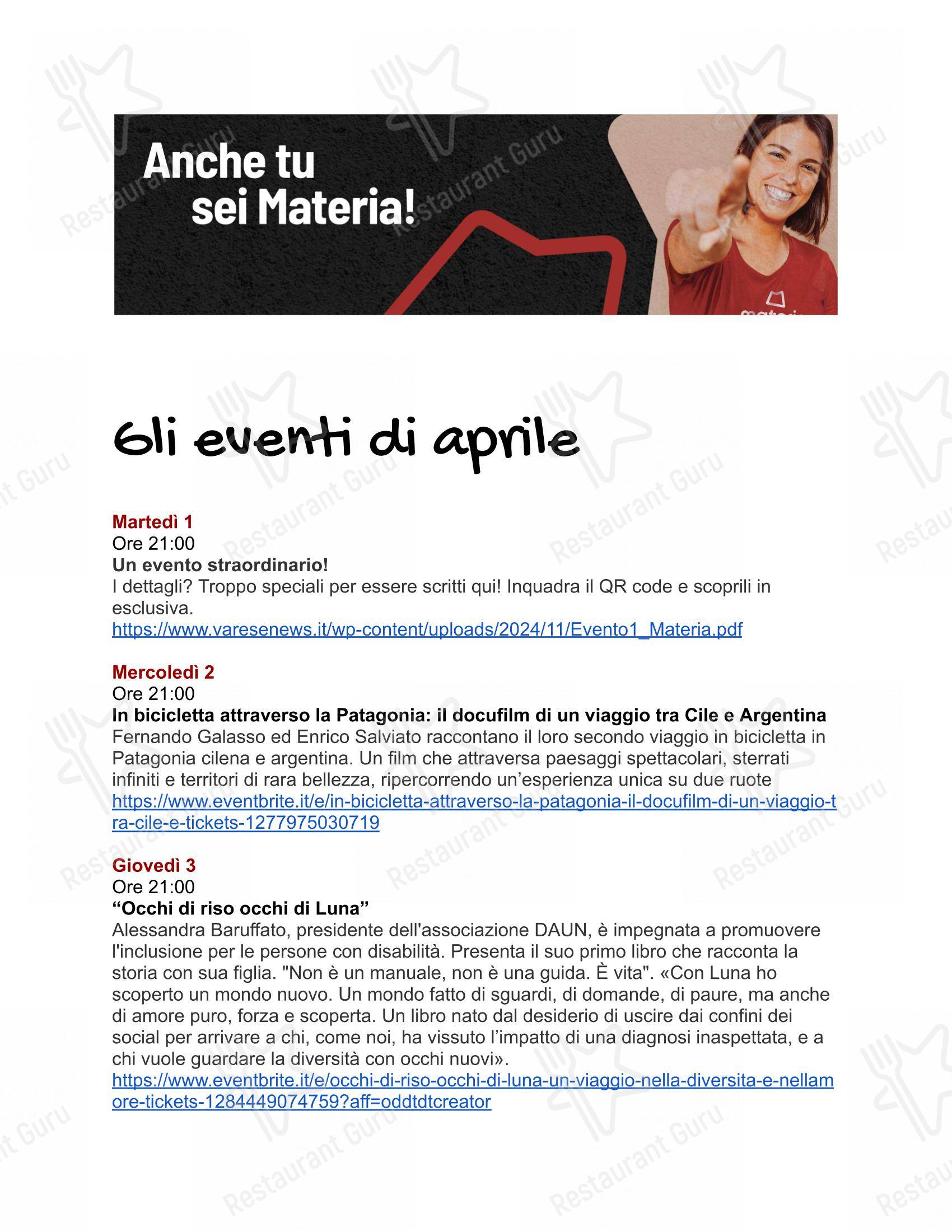 Menu di Bar Nuovo - Menu