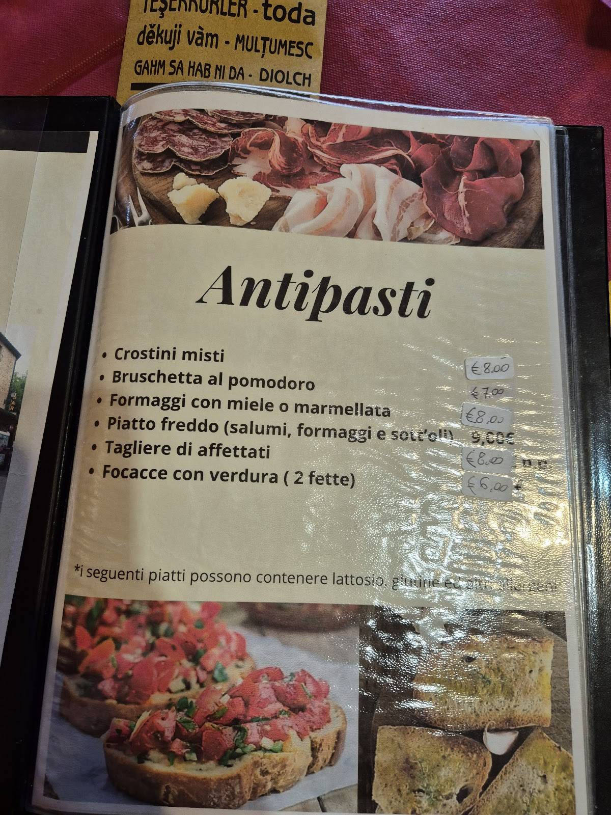 Menu di Bar Ristorante "La Rocca" 