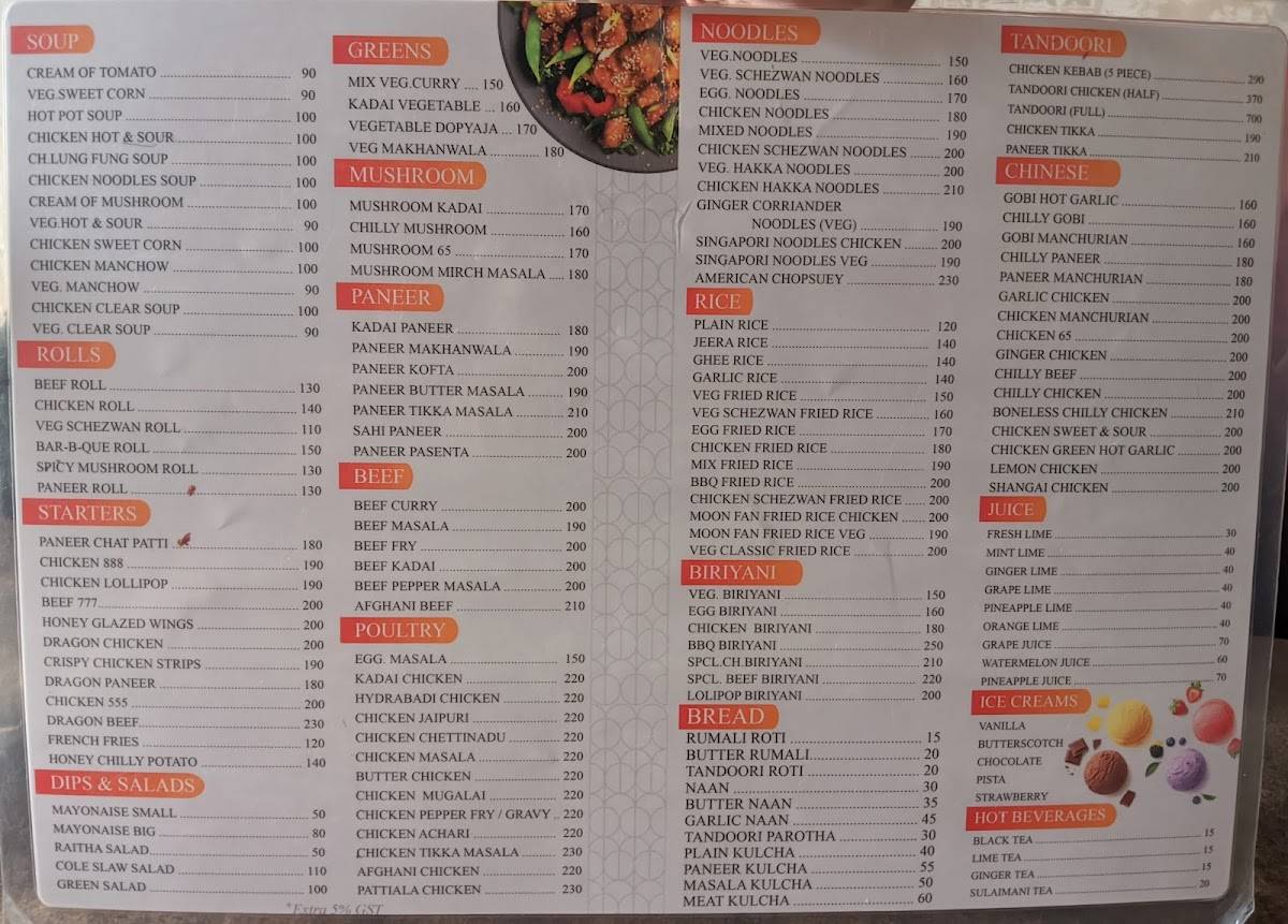 Bar-b-Que Inn Family Restaurant menu